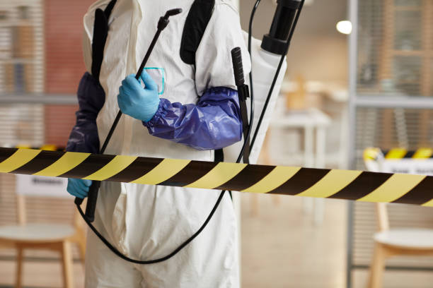 Professional Biohazard Cleanup technician working in Sheboygan Falls, WI